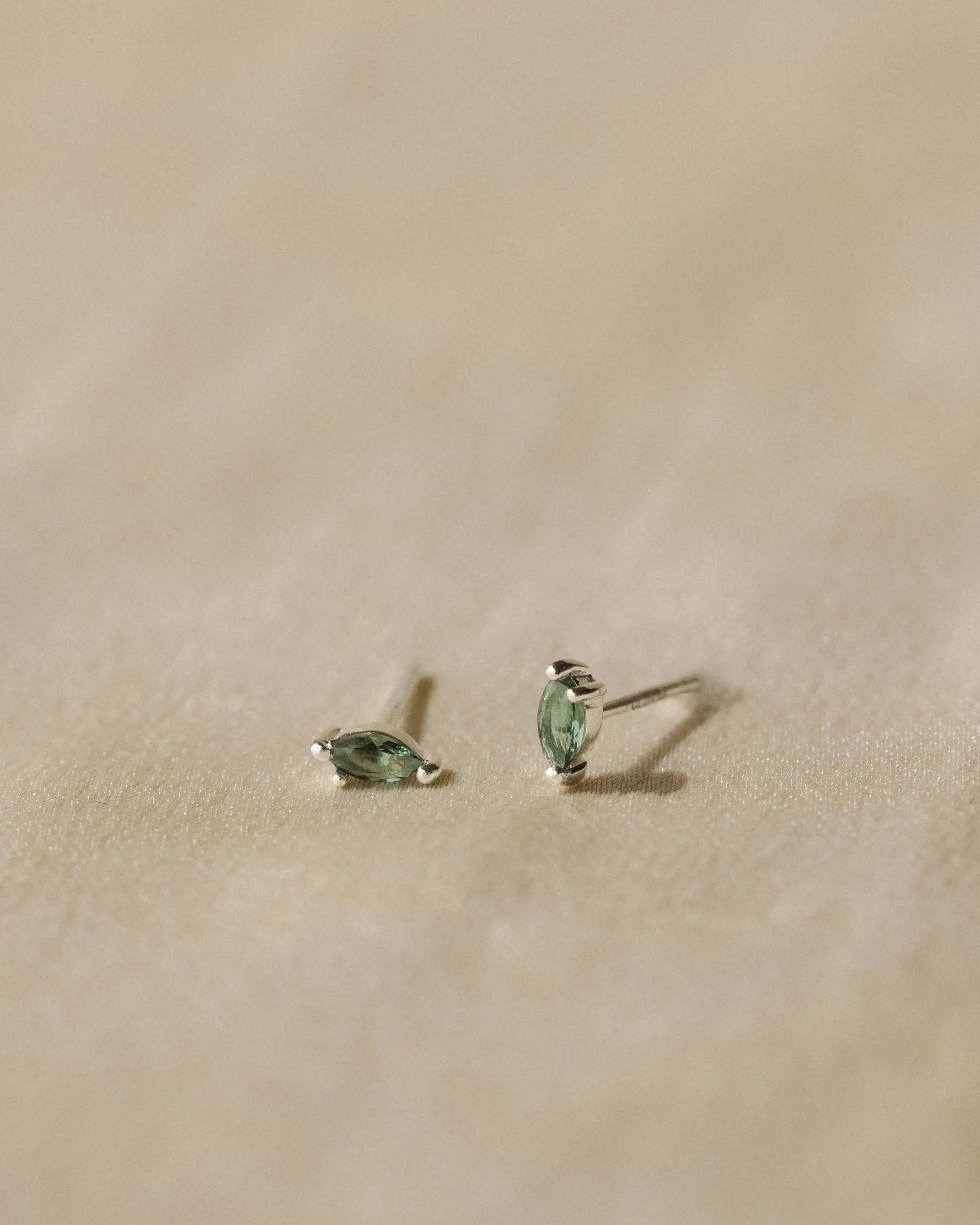 Forest Emerald Leaflet Studs