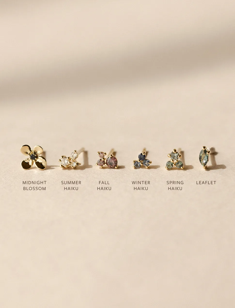 Forest Emerald Leaflet Studs