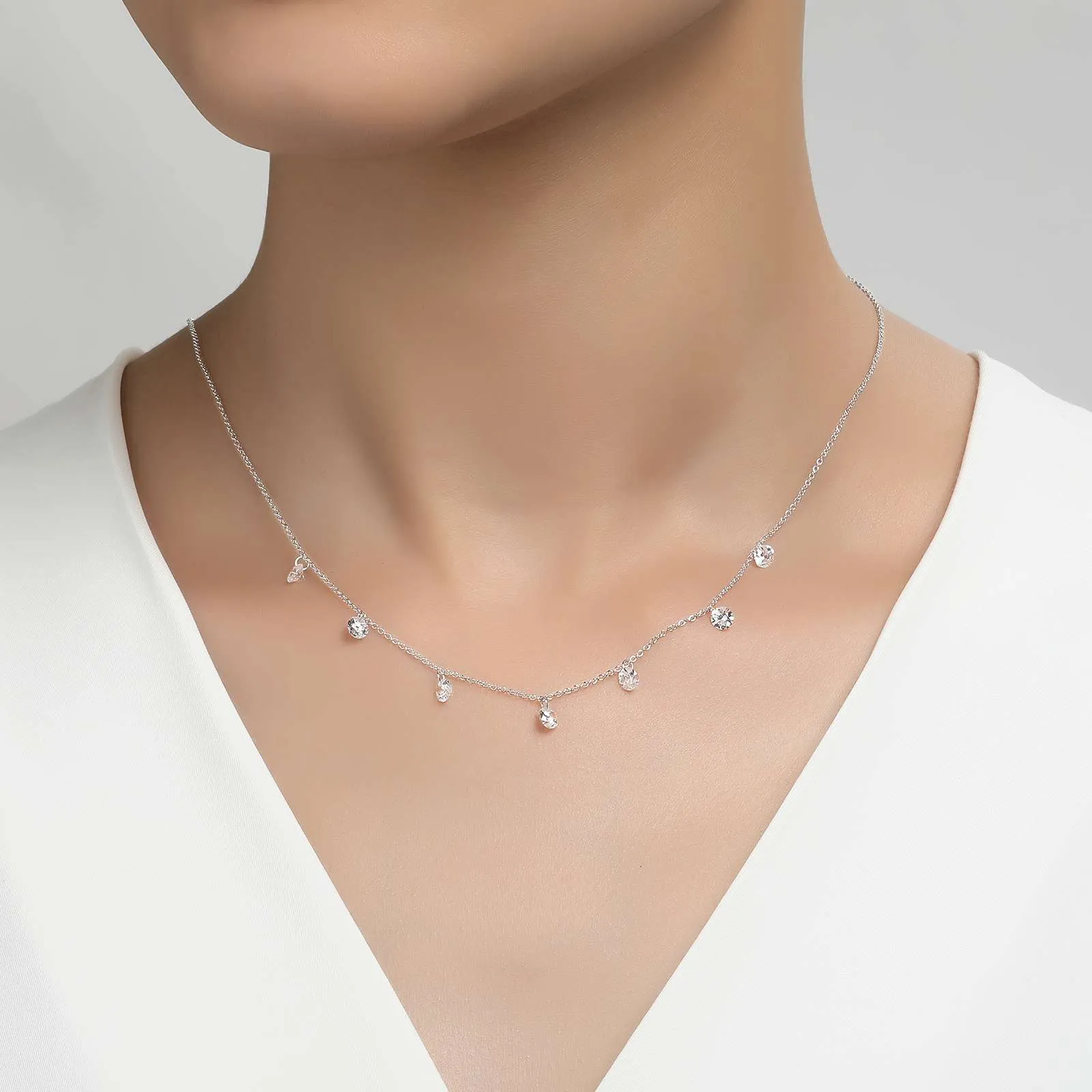Frameless Raindrop Necklace N0074CLP17