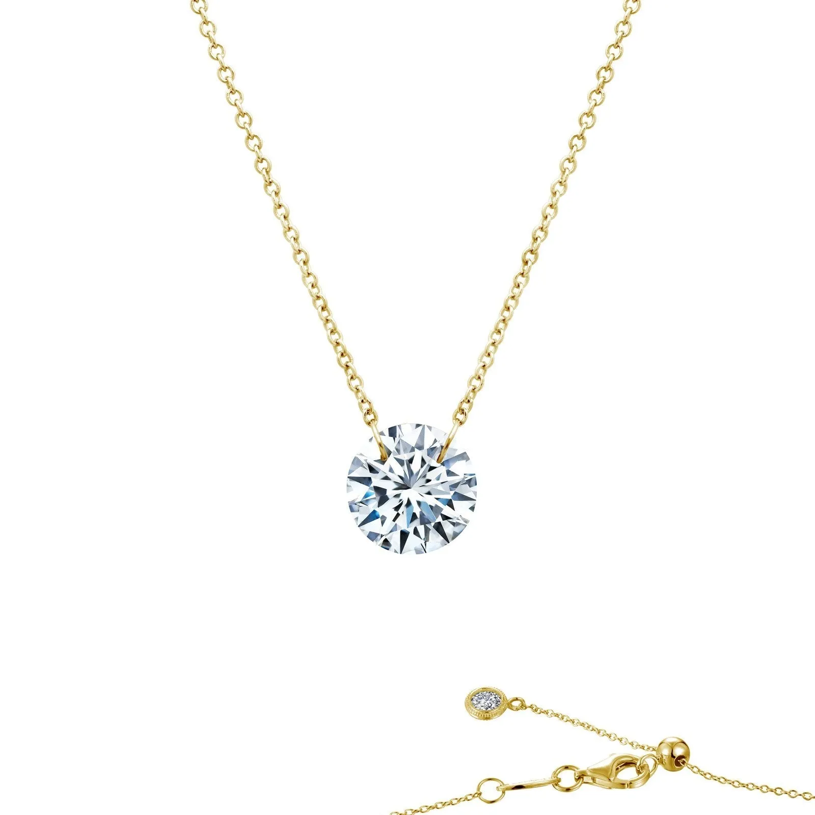 Frameless Solitaire Necklace N0070CLG18