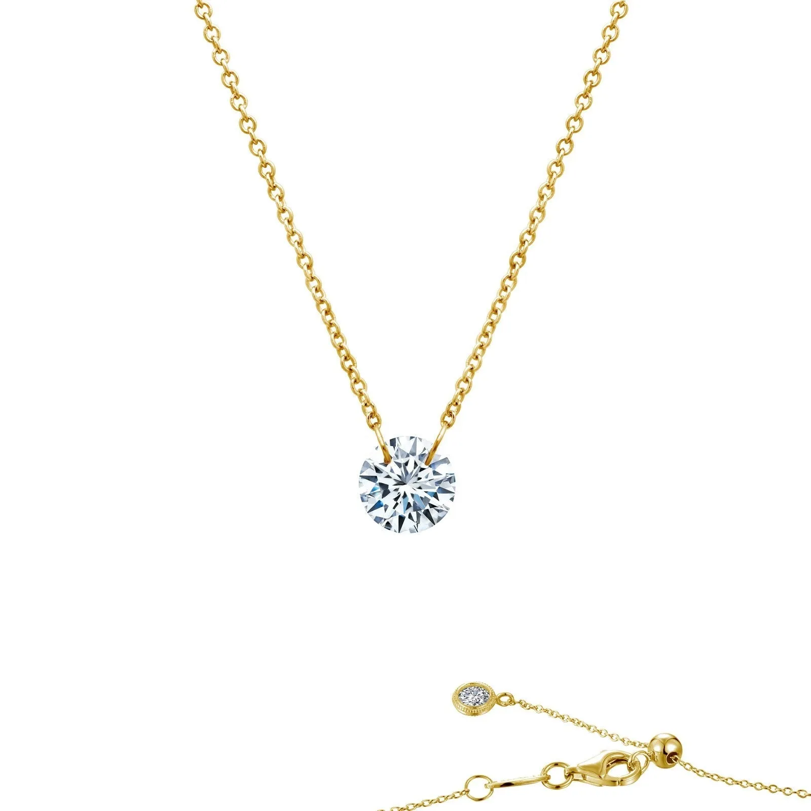 Frameless Solitaire Necklace N0090CLG18