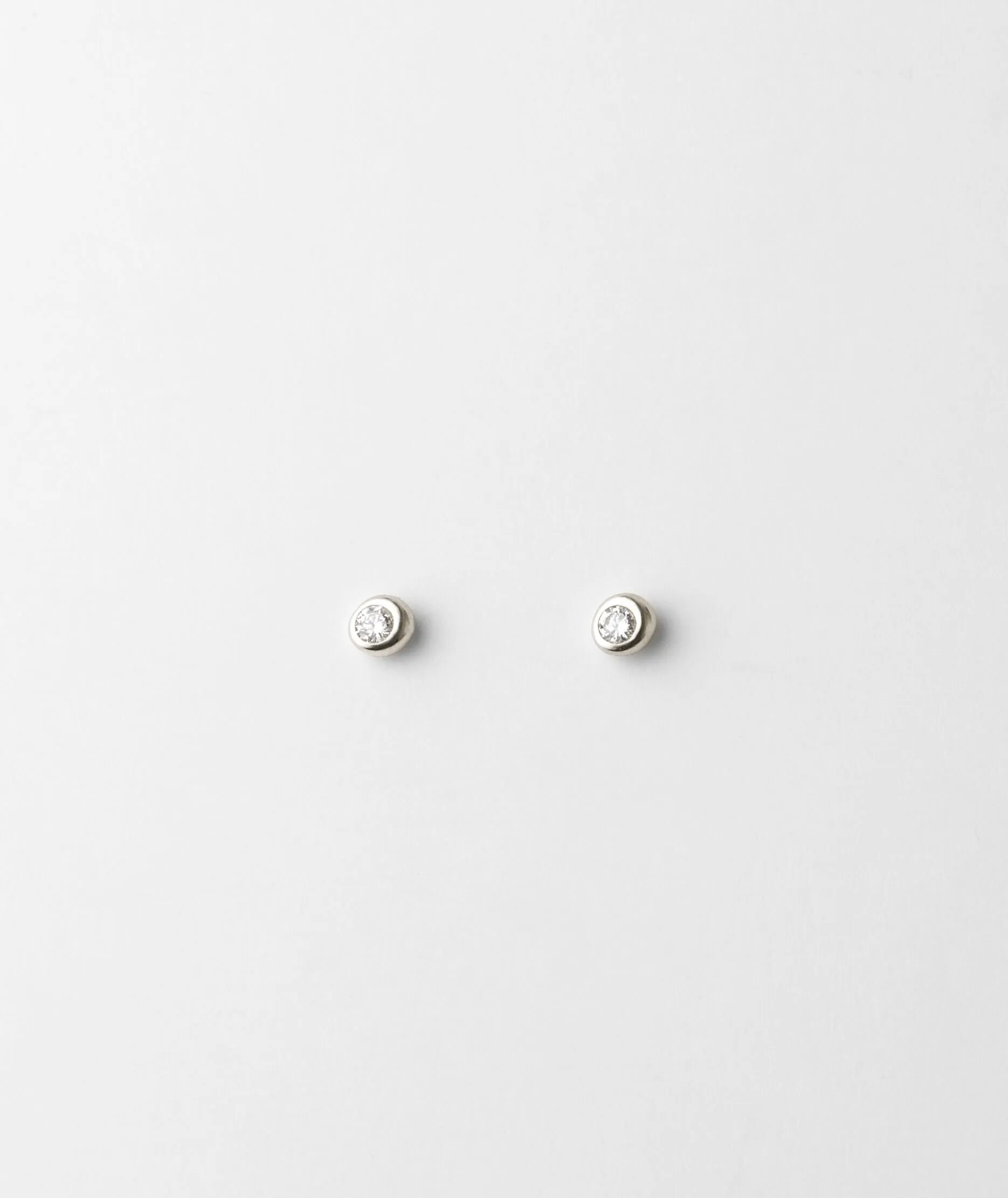 Gaia White Sapphire Solitaire Studs