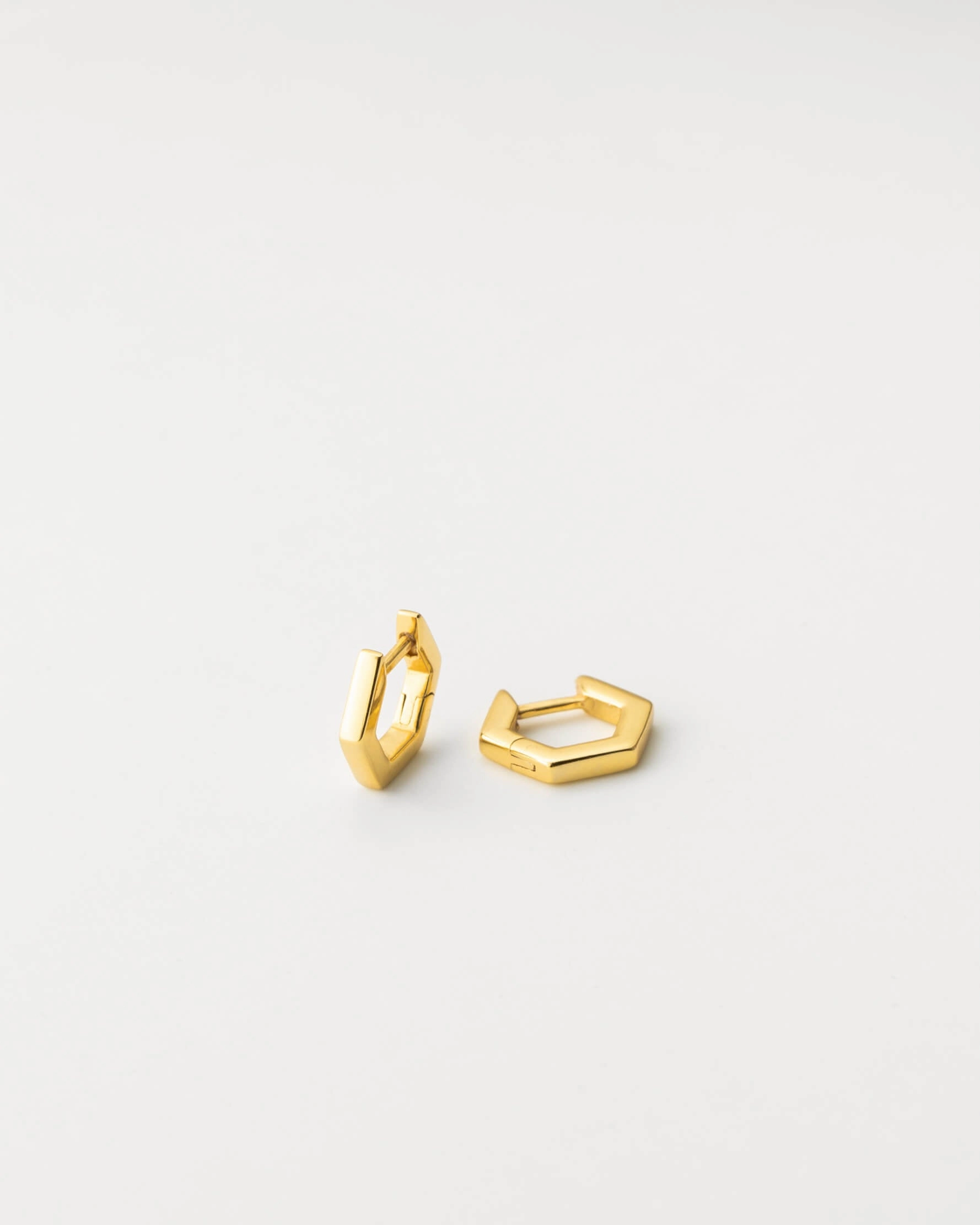 Geo Huggie Hoops