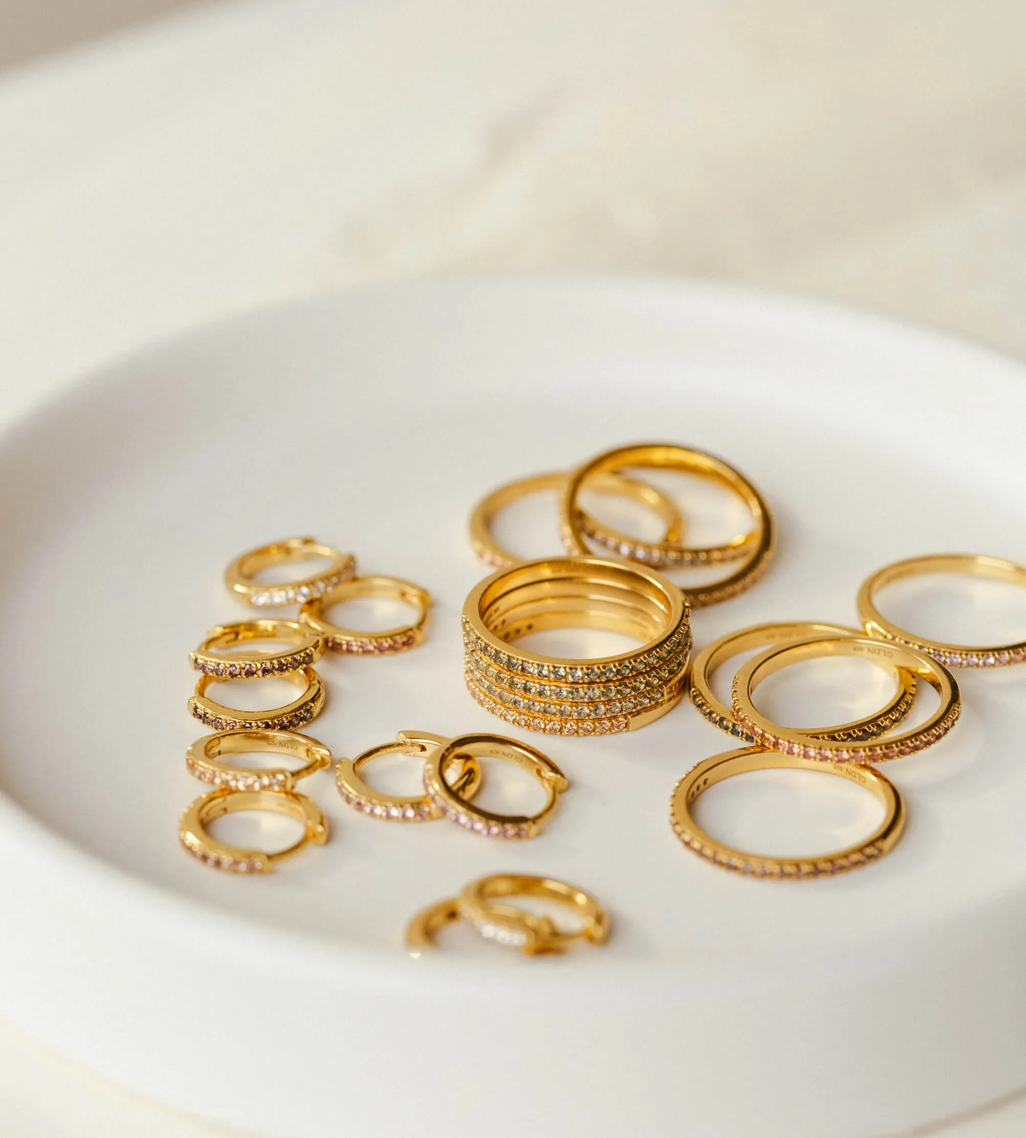 Gold Aura Birthstone Stacking Ring