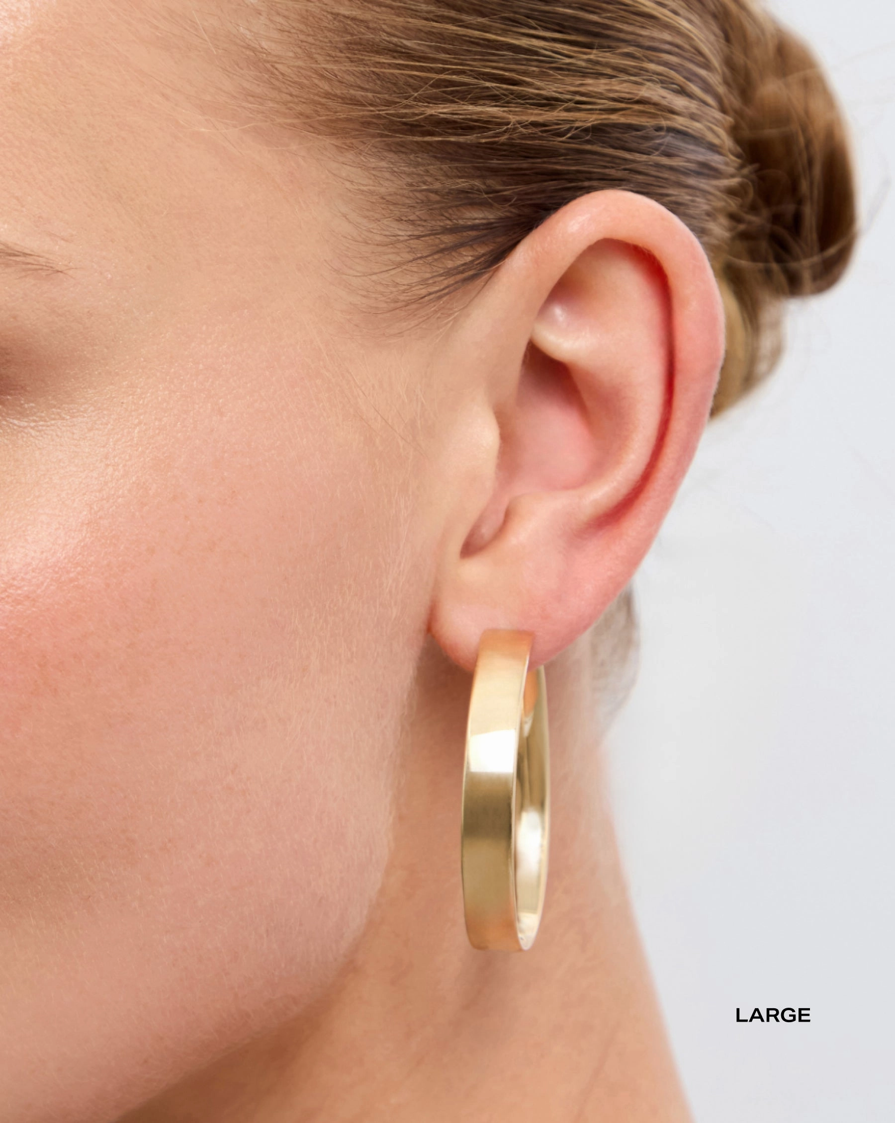 Gold Flat Hoops