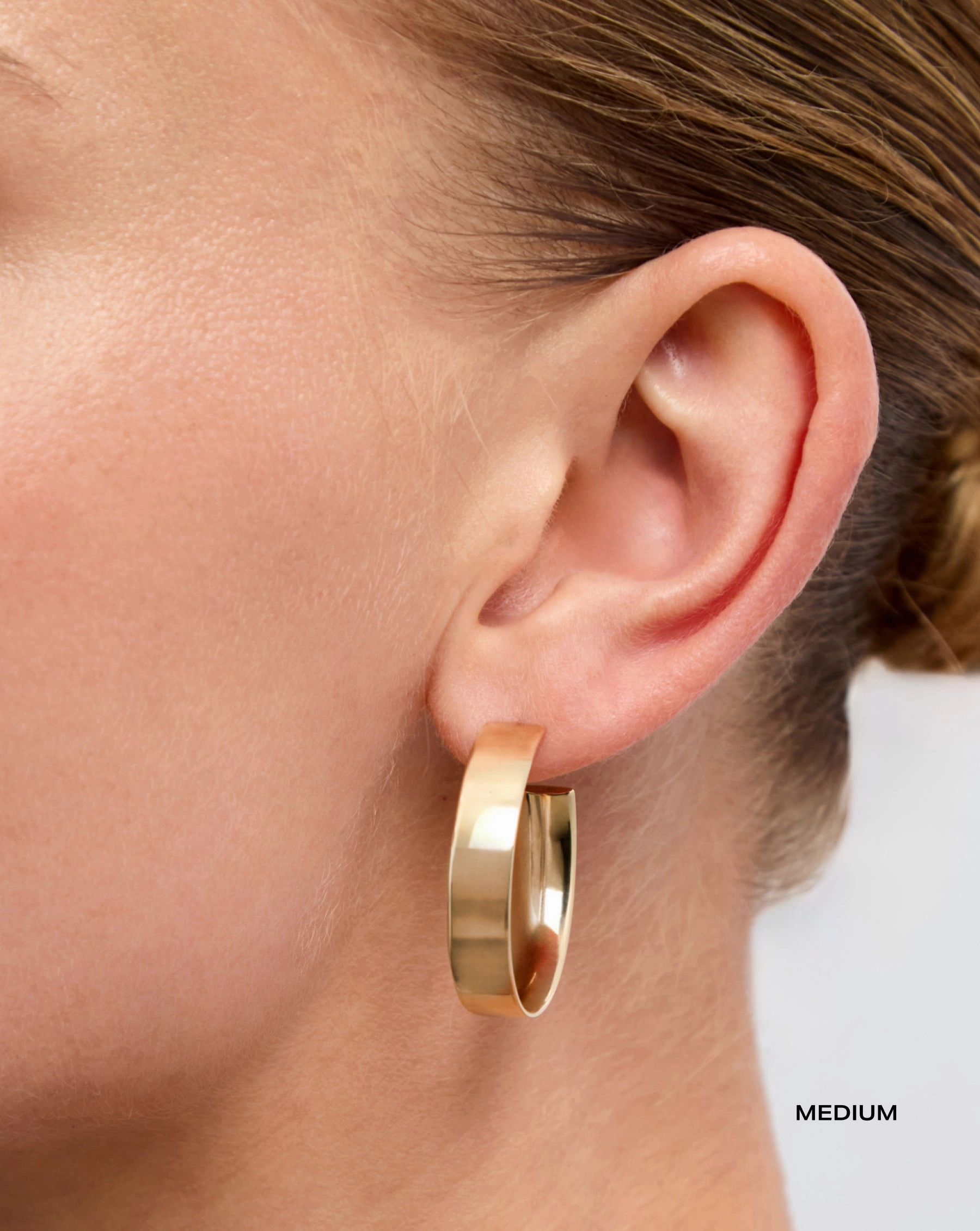 Gold Flat Hoops