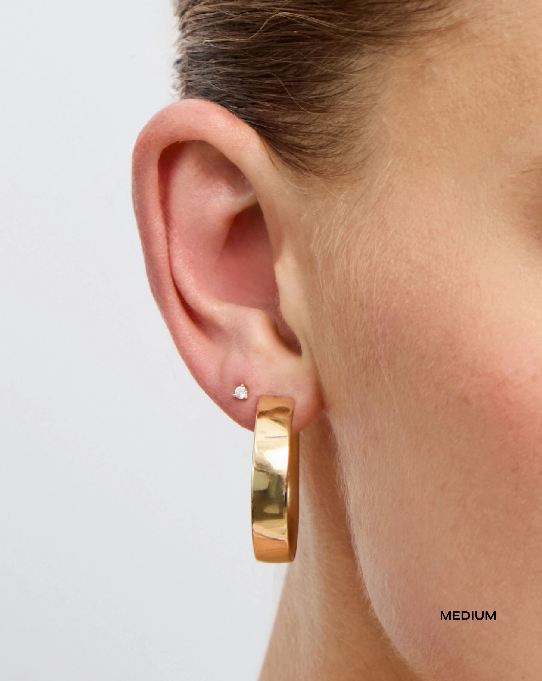 Gold Flat Hoops
