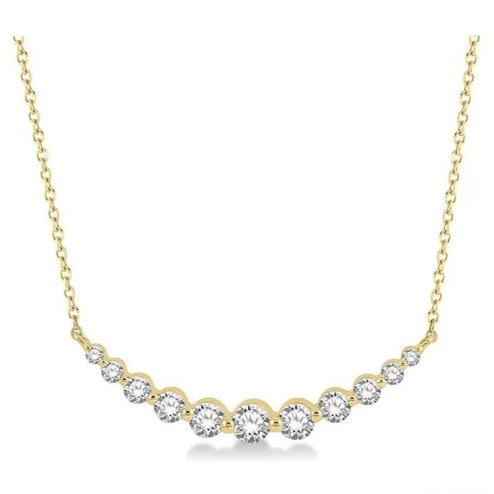 Graduated Diamond Fixed Smile Necklace