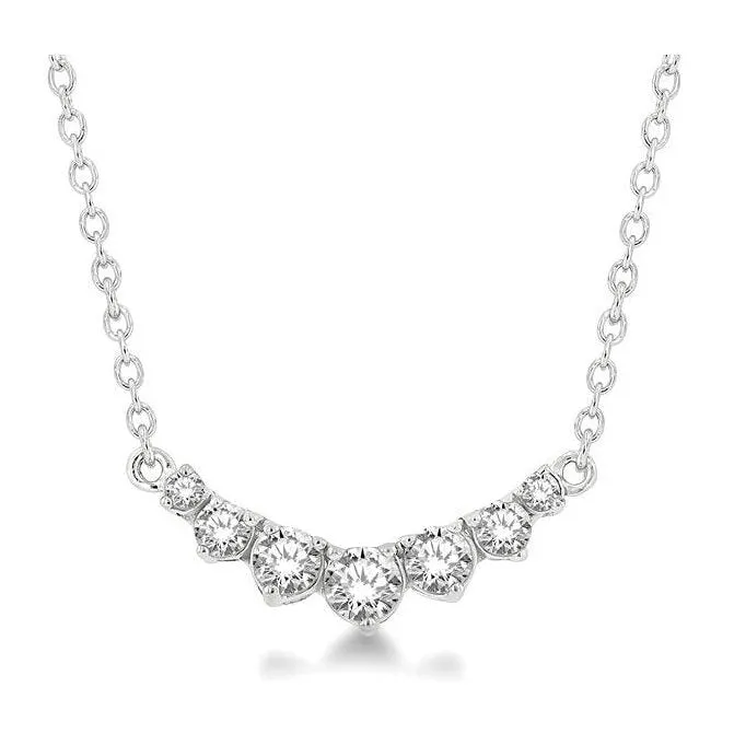 Graduated Diamond Smile Necklace