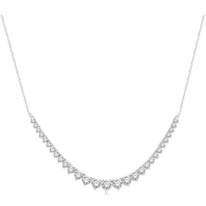 Graduated Diamond Smile Necklace
