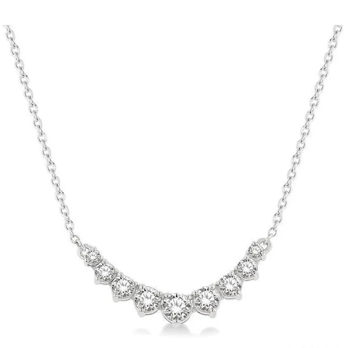Graduated Diamond Smile Necklace