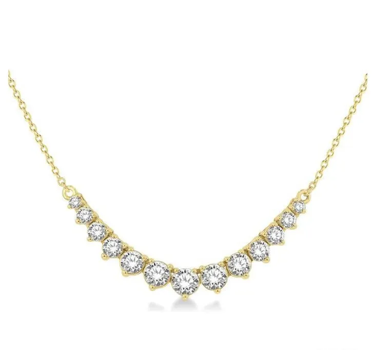 Graduated Diamond Smile Necklace