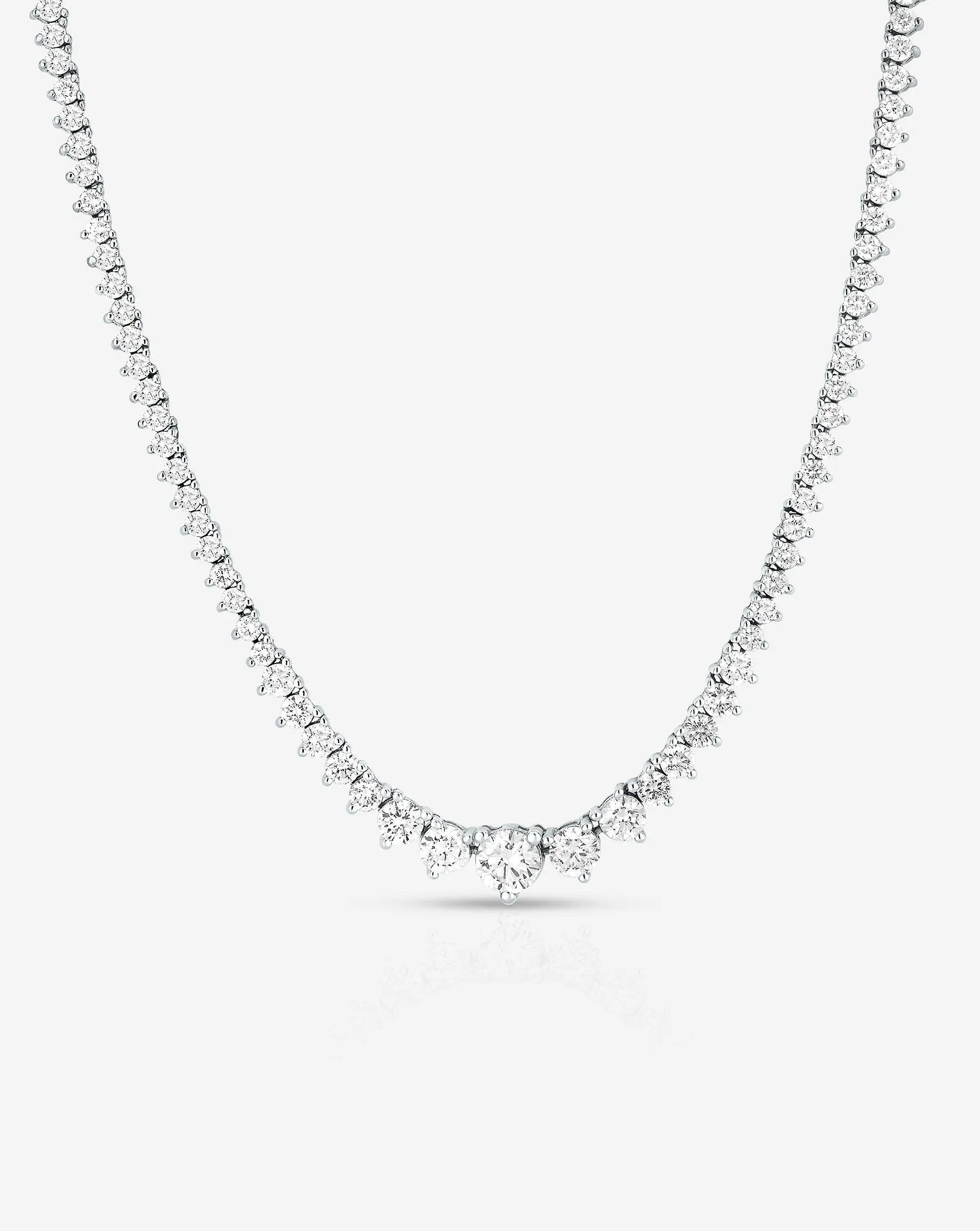Graduated Diamond Tennis Necklace