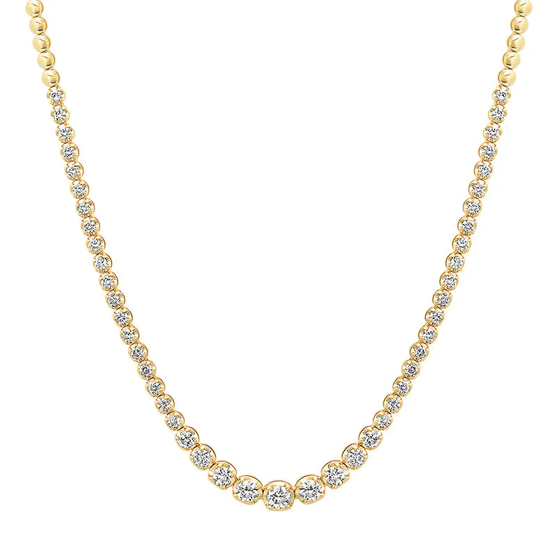 Graduated Diamond Tennis Necklace