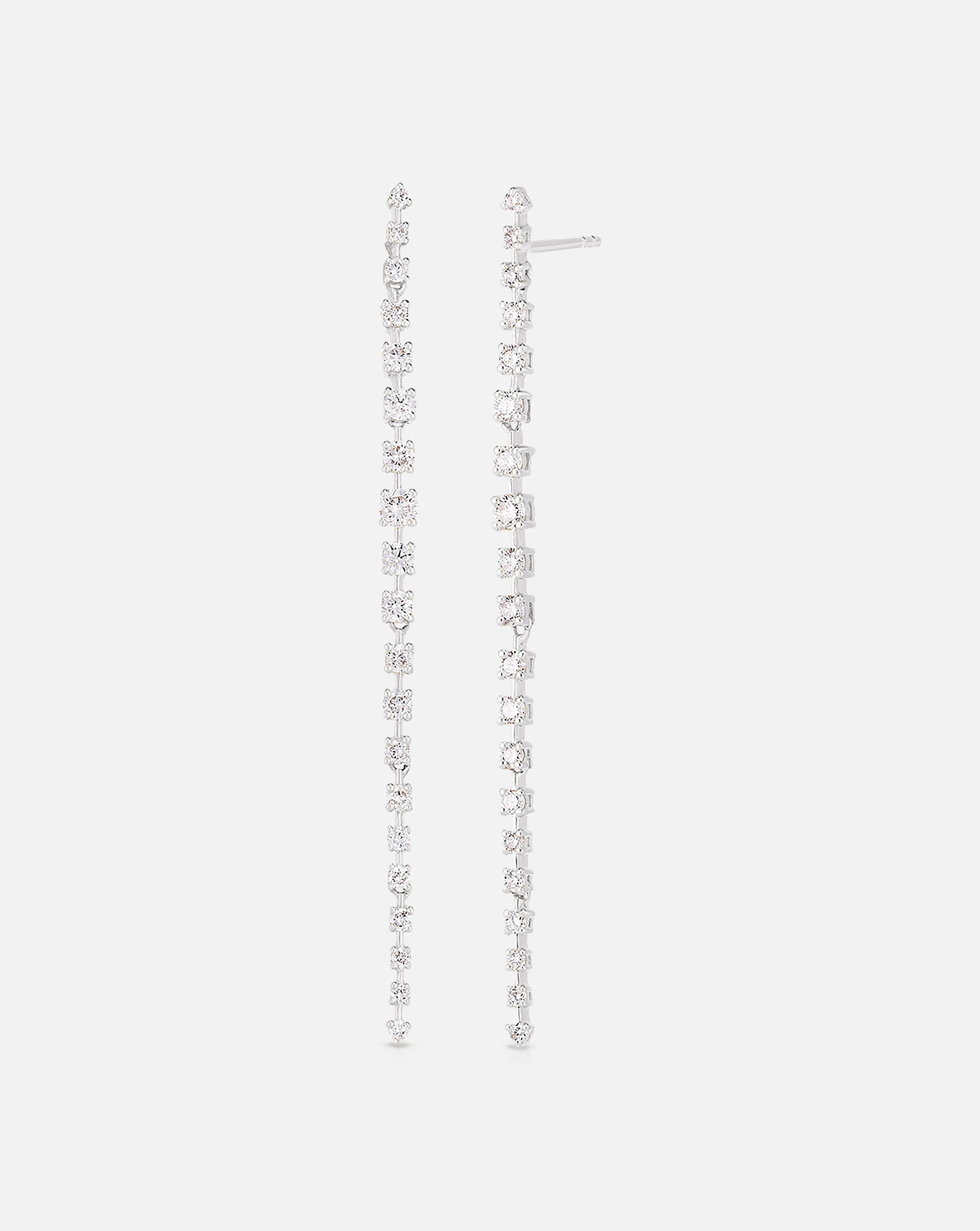 Graduated Diamond Drop Earrings