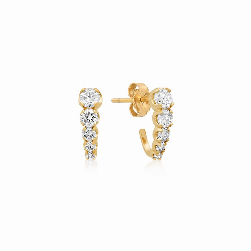 Graduated Illusion Set Diamond Edith Studs