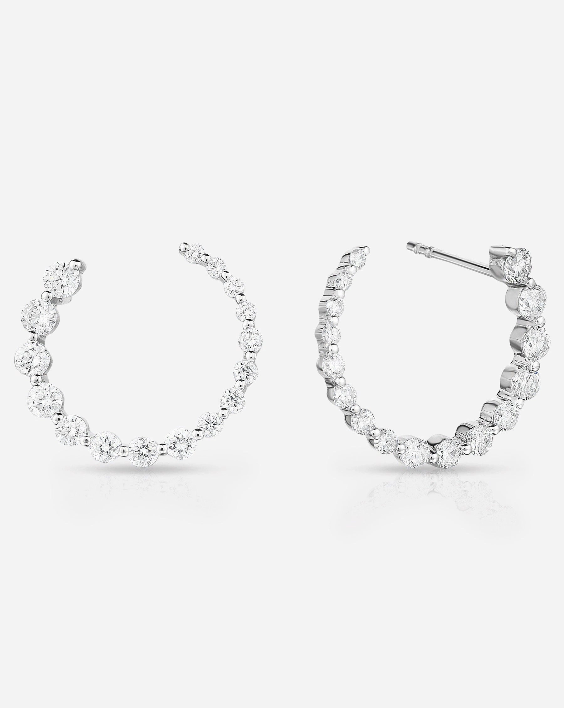 Graduated Lab Diamond Circle Studs