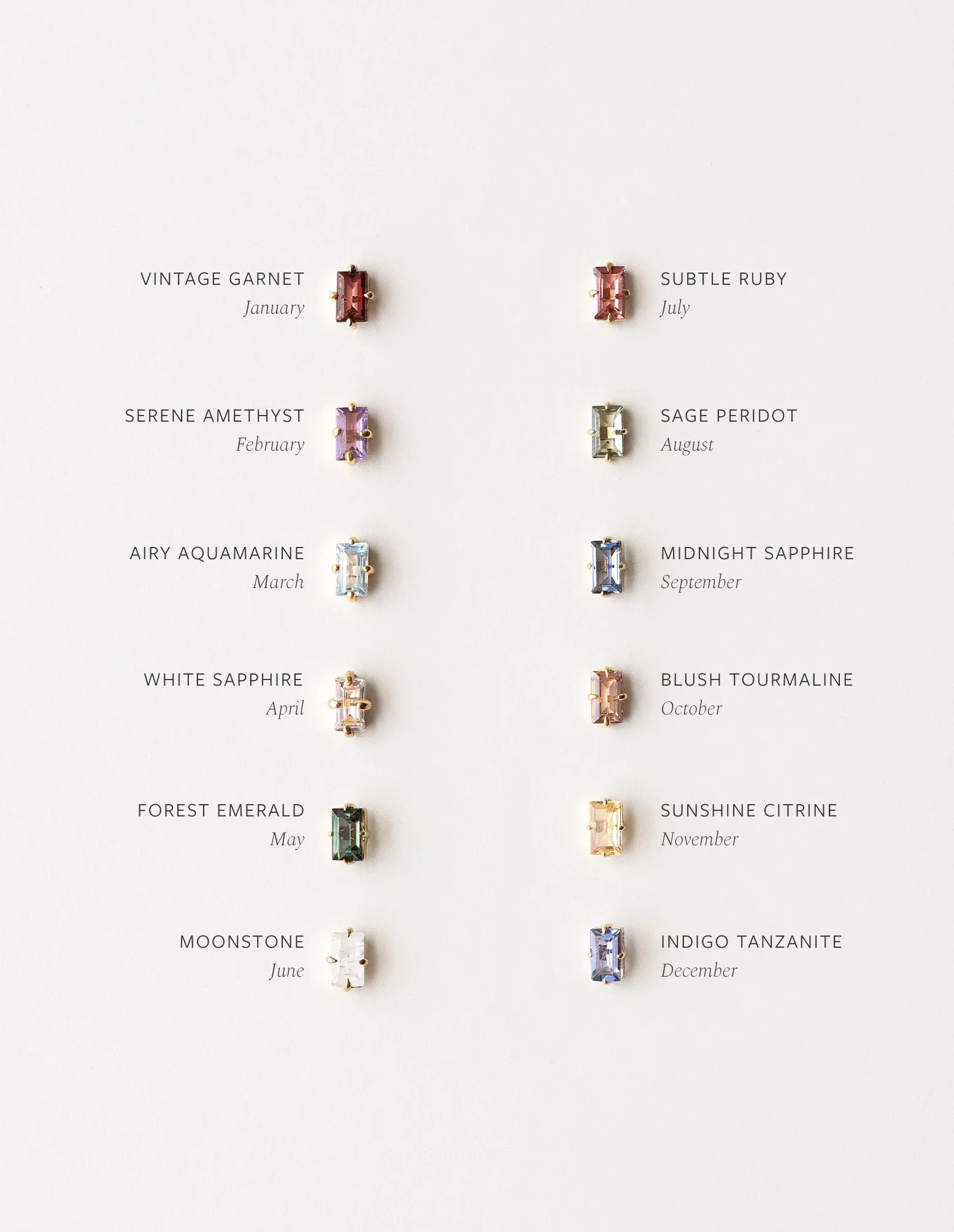 Grand Baguette Studs