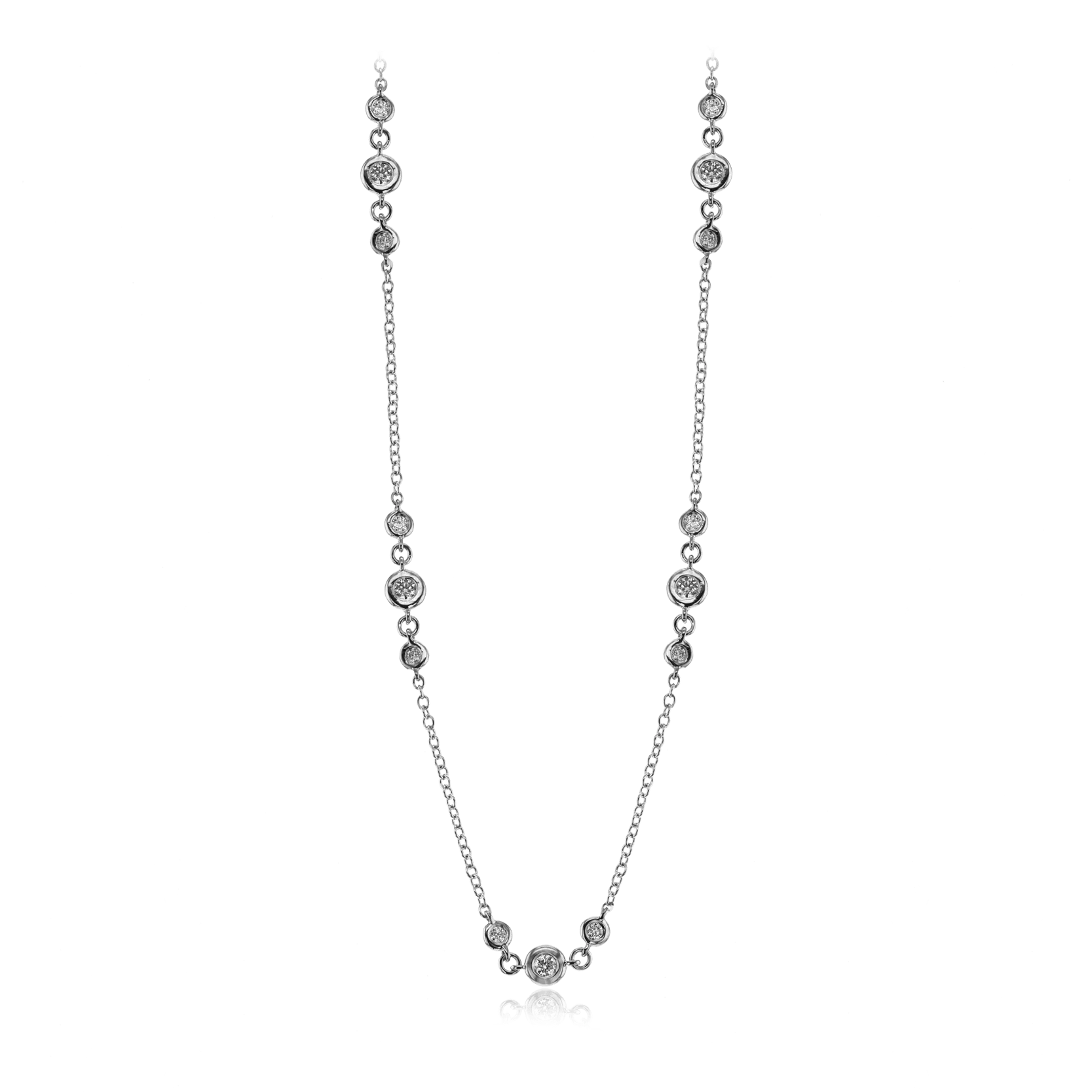 Harmonie Necklace in 18k Gold with Diamonds CH112 WHITE 18K X