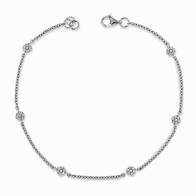 Harmonie Bracelet in 18K Gold with Diamonds CB134 WHITE 18K X