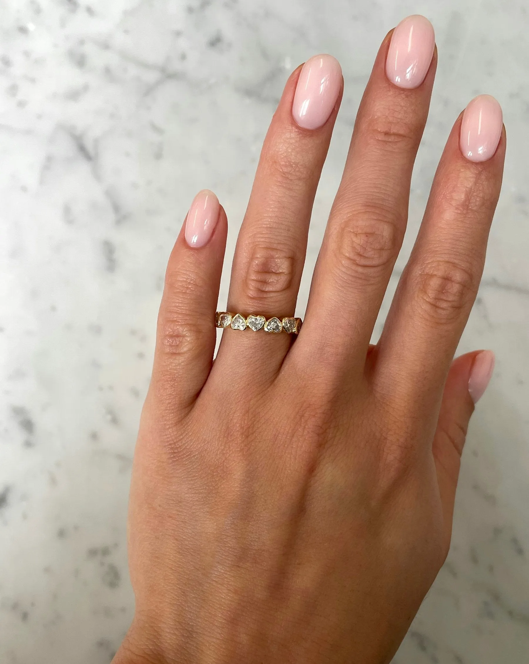 Heart Bezel Eternity Band