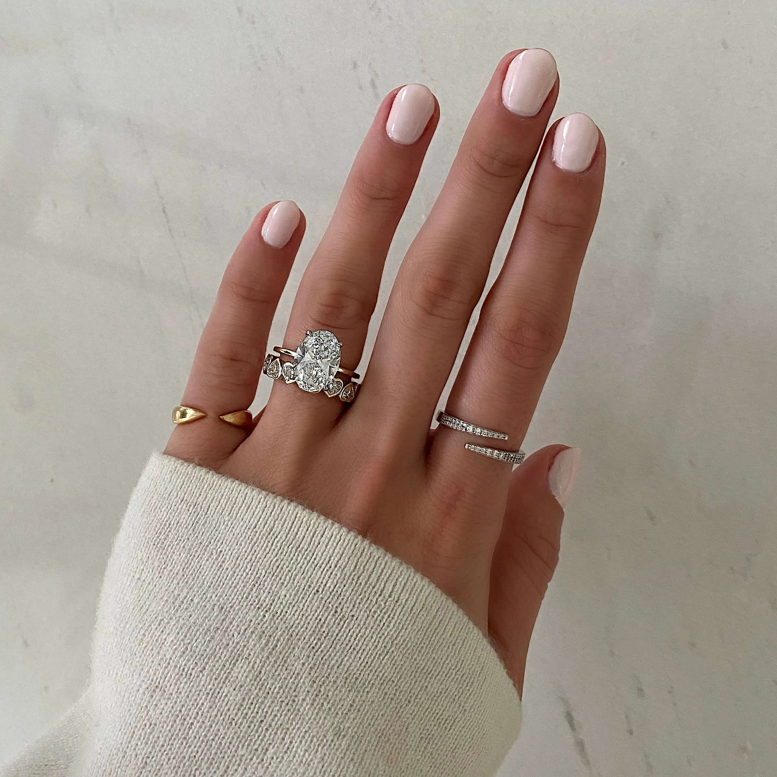 Heart Bezel Eternity Band