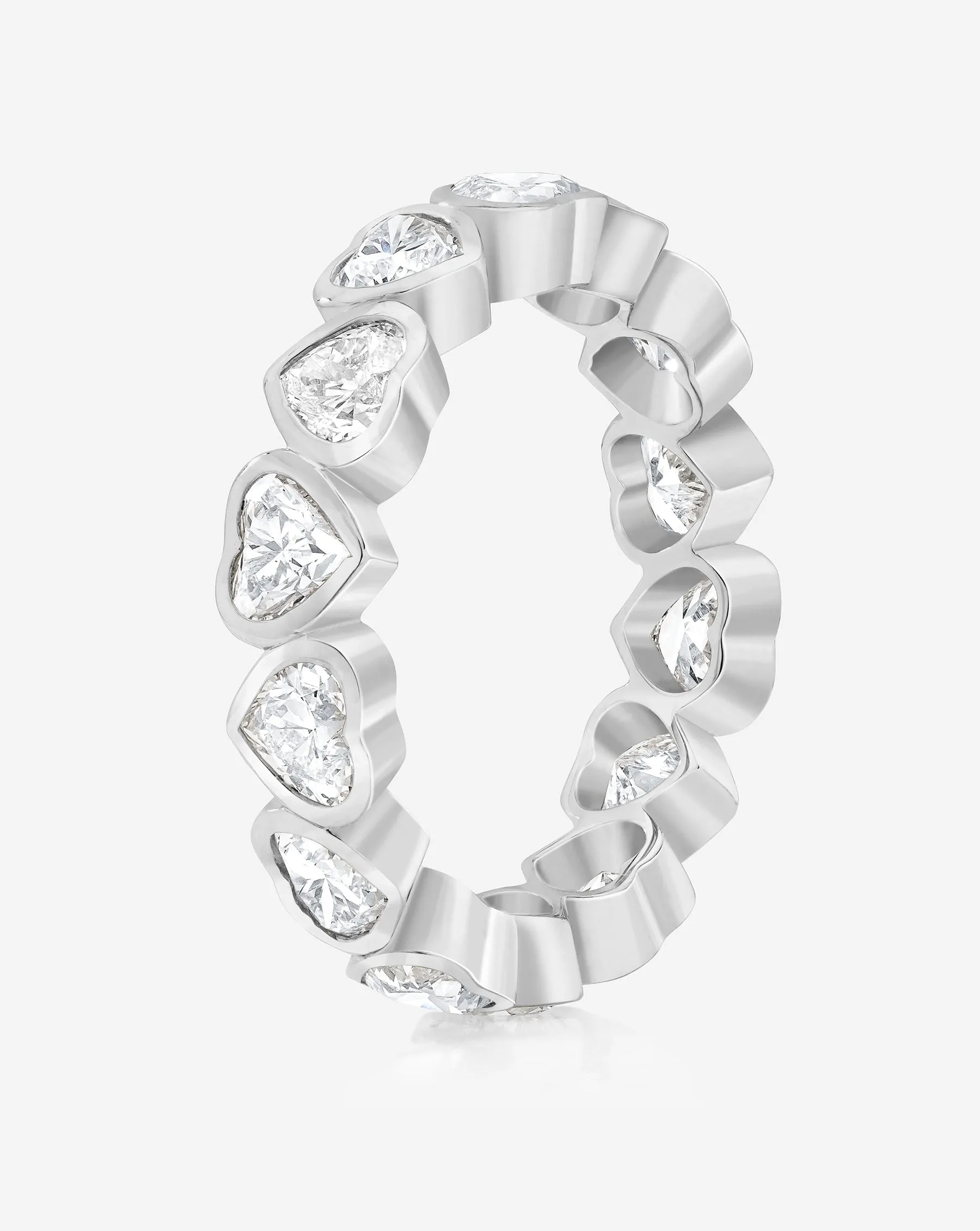 Heart Bezel Eternity Band