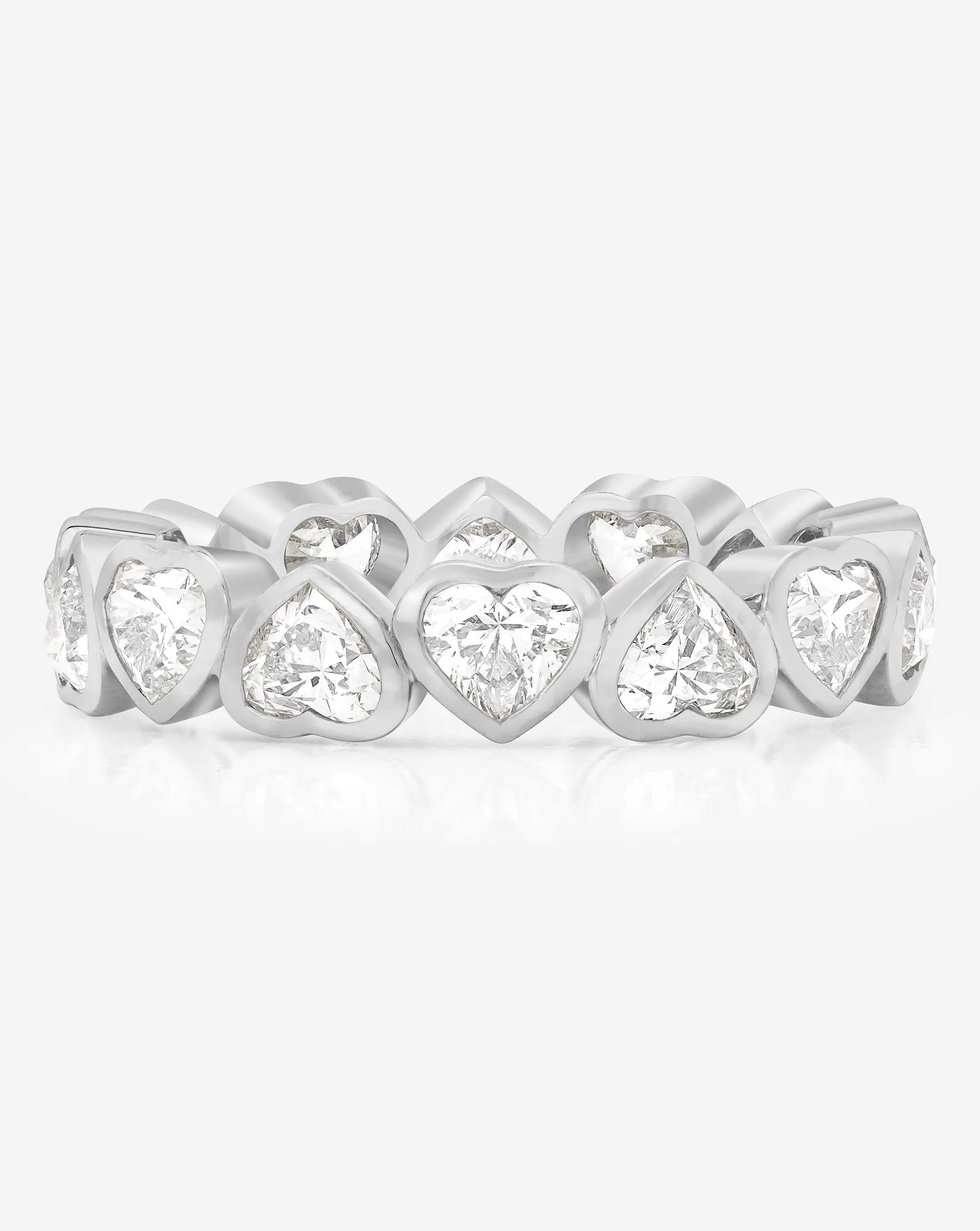 Heart Bezel Eternity Band