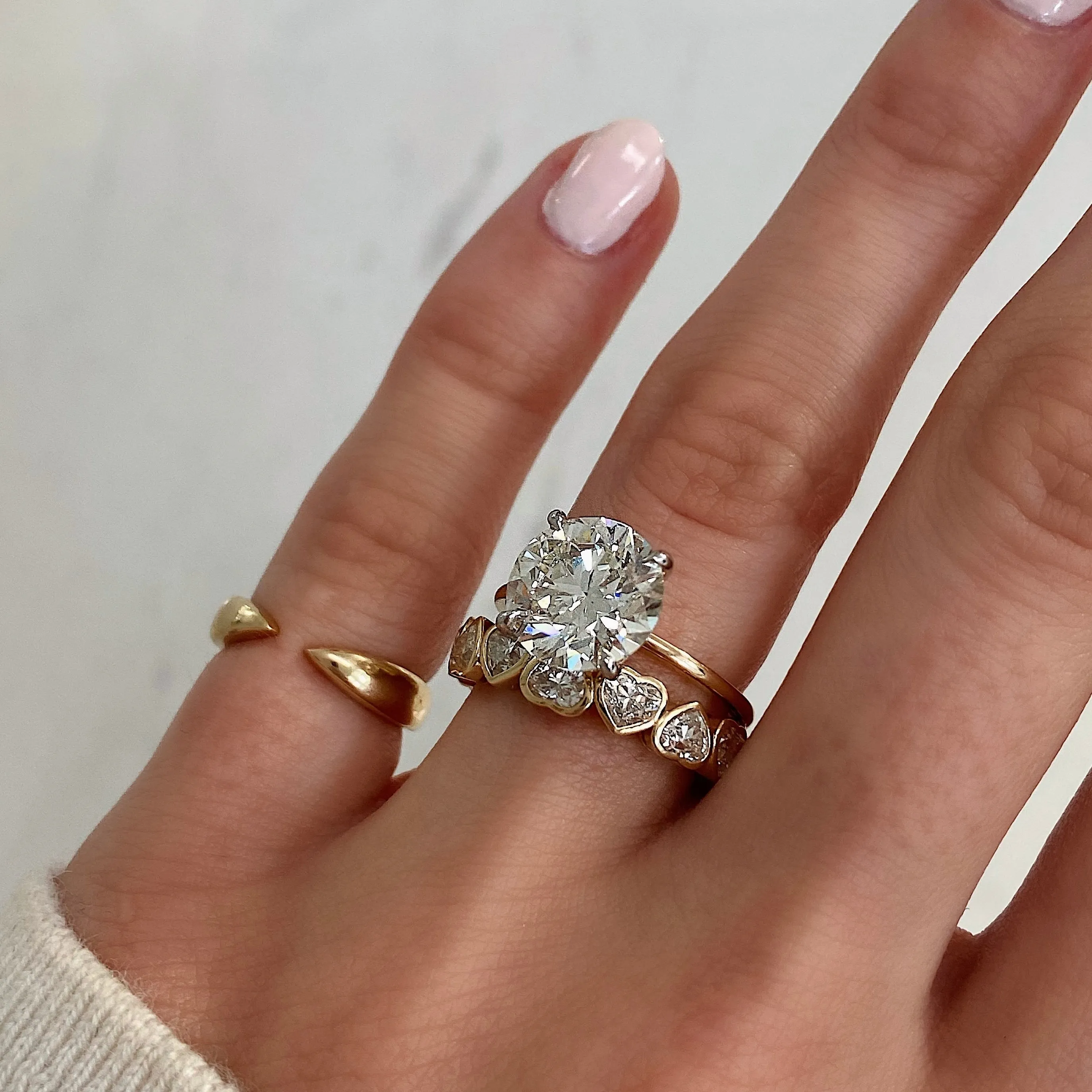 Heart Bezel Eternity Band