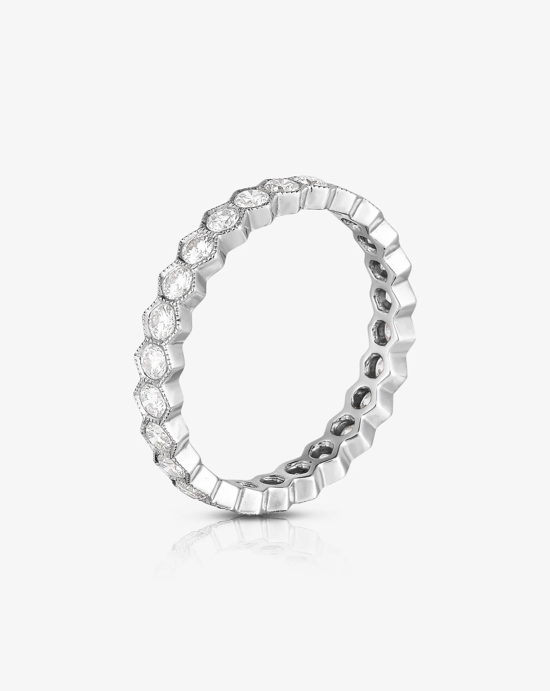 Hexagon Eternity Band