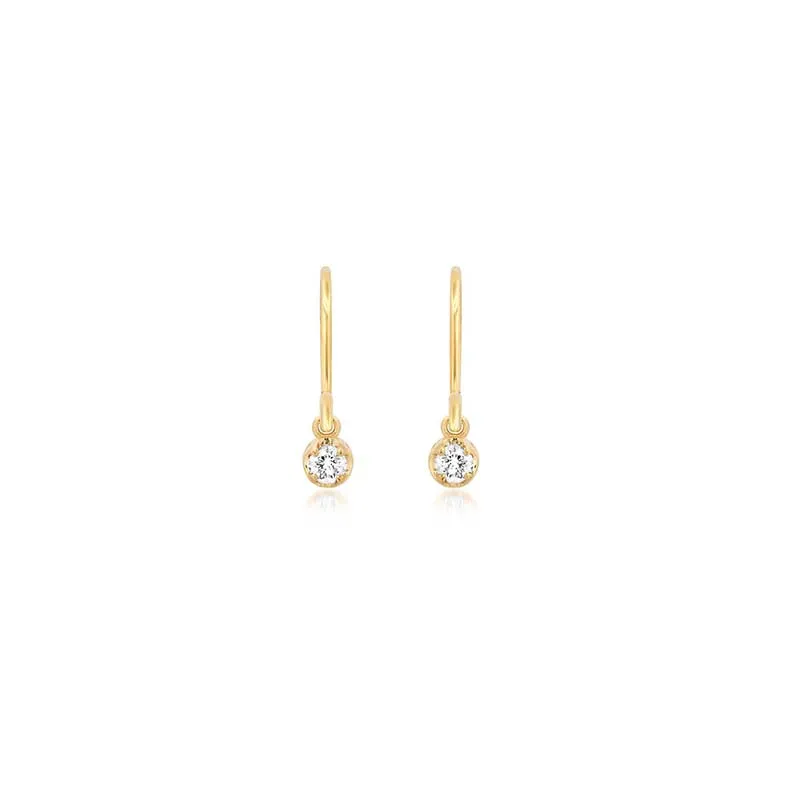 Illusion Set Diamond Drop Earrings