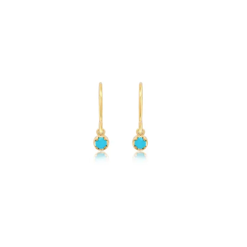 Illusion Set Turquoise Drop Earrings