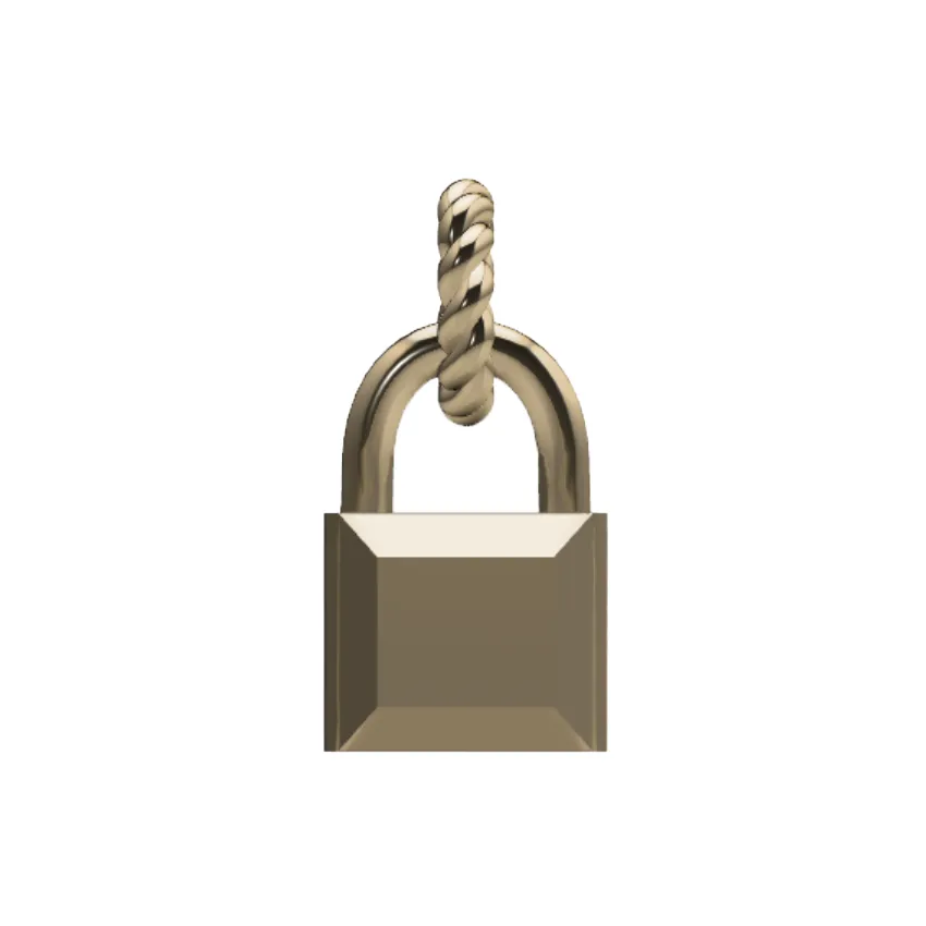 Initial Padlock Charm