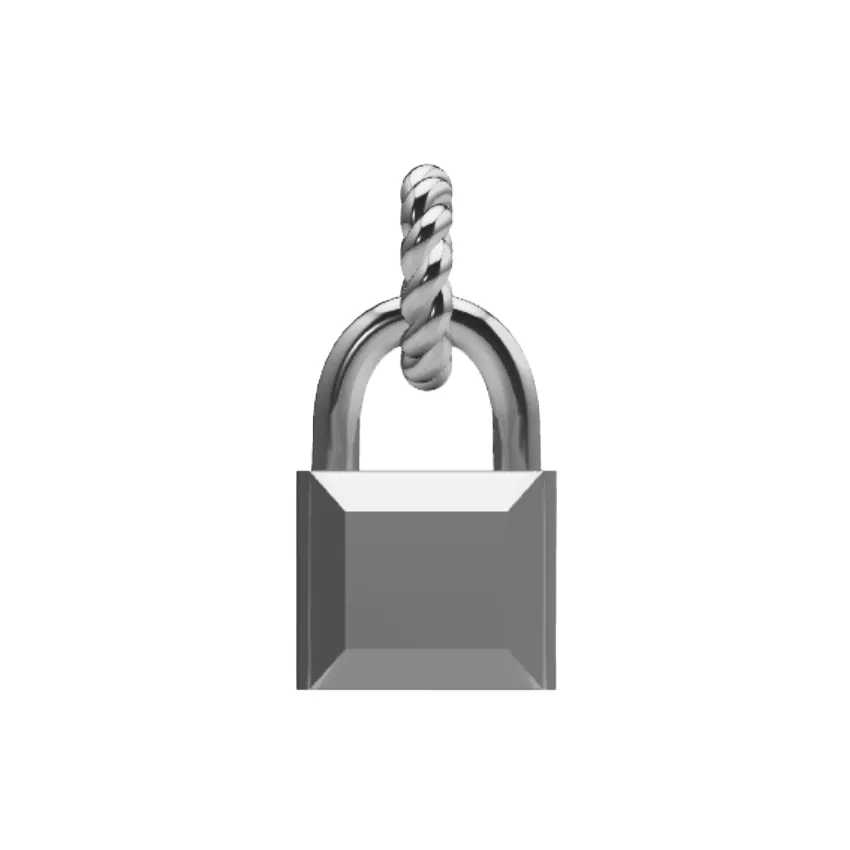 Initial Padlock Charm