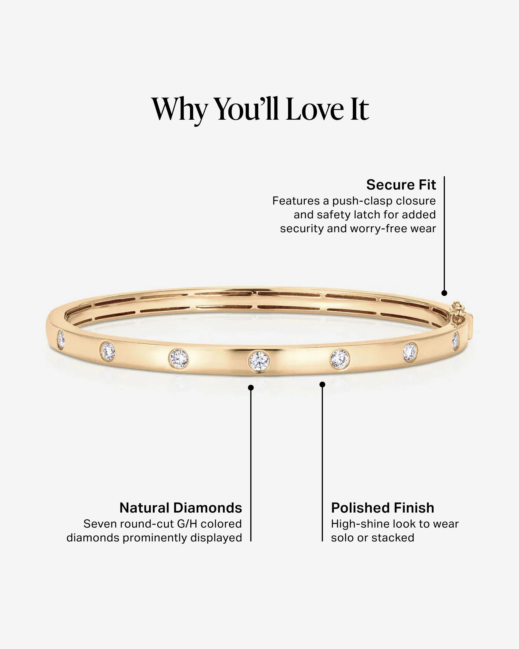 Inlay Diamond Bangle