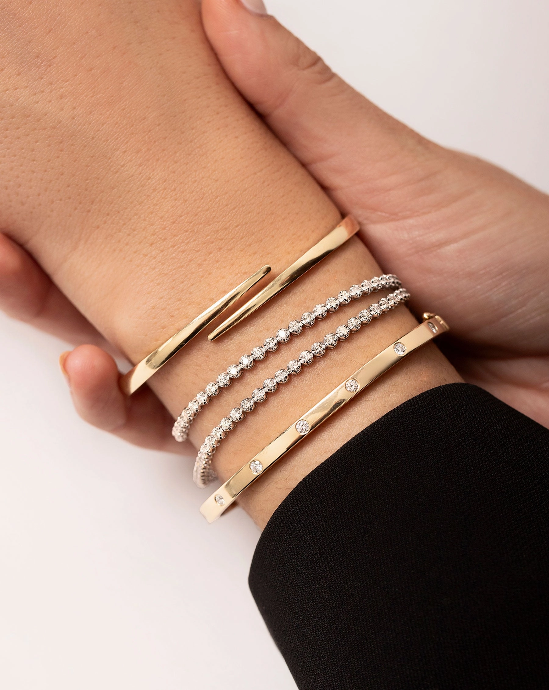 Inlay Diamond Bangle