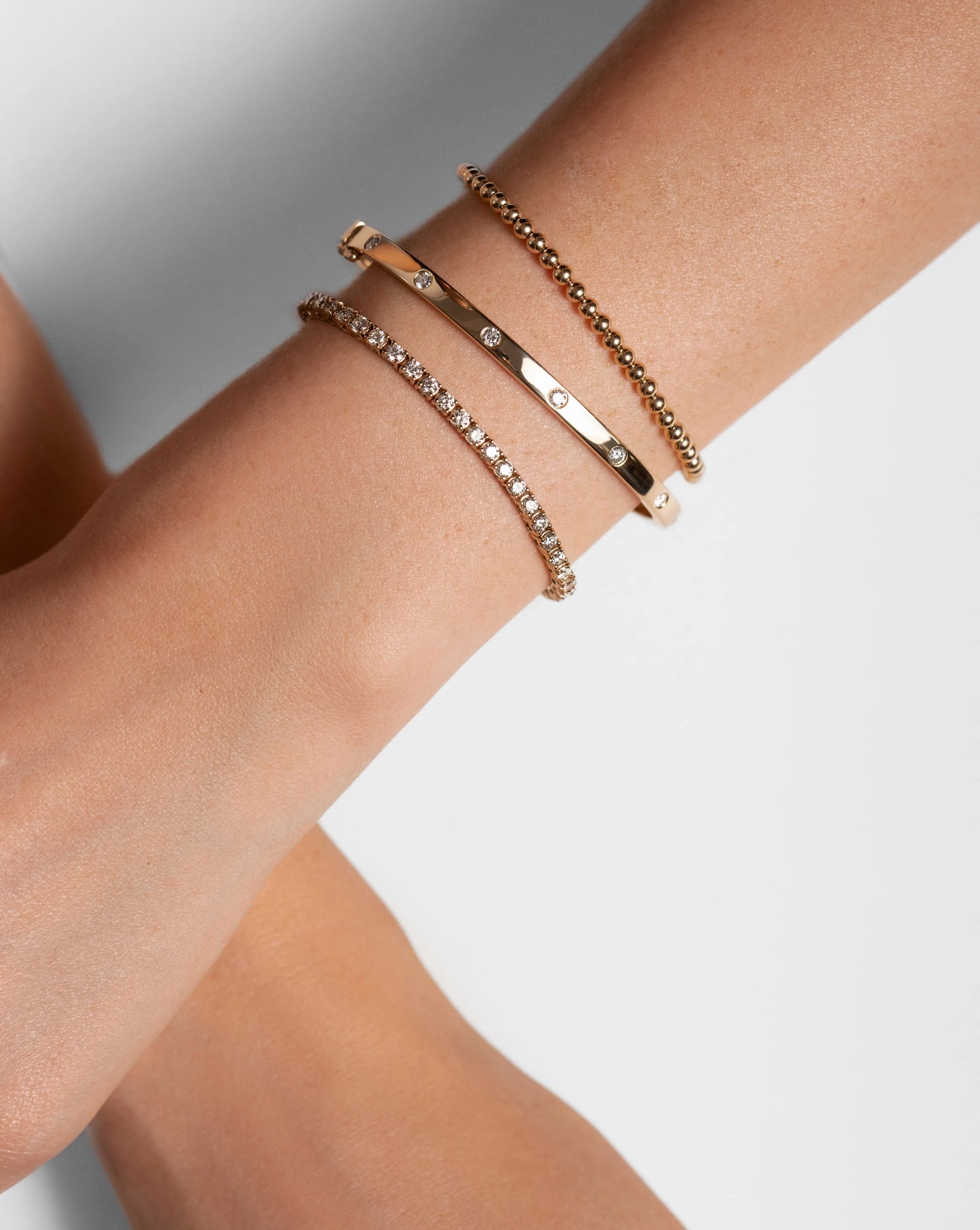 Inlay Diamond Bangle