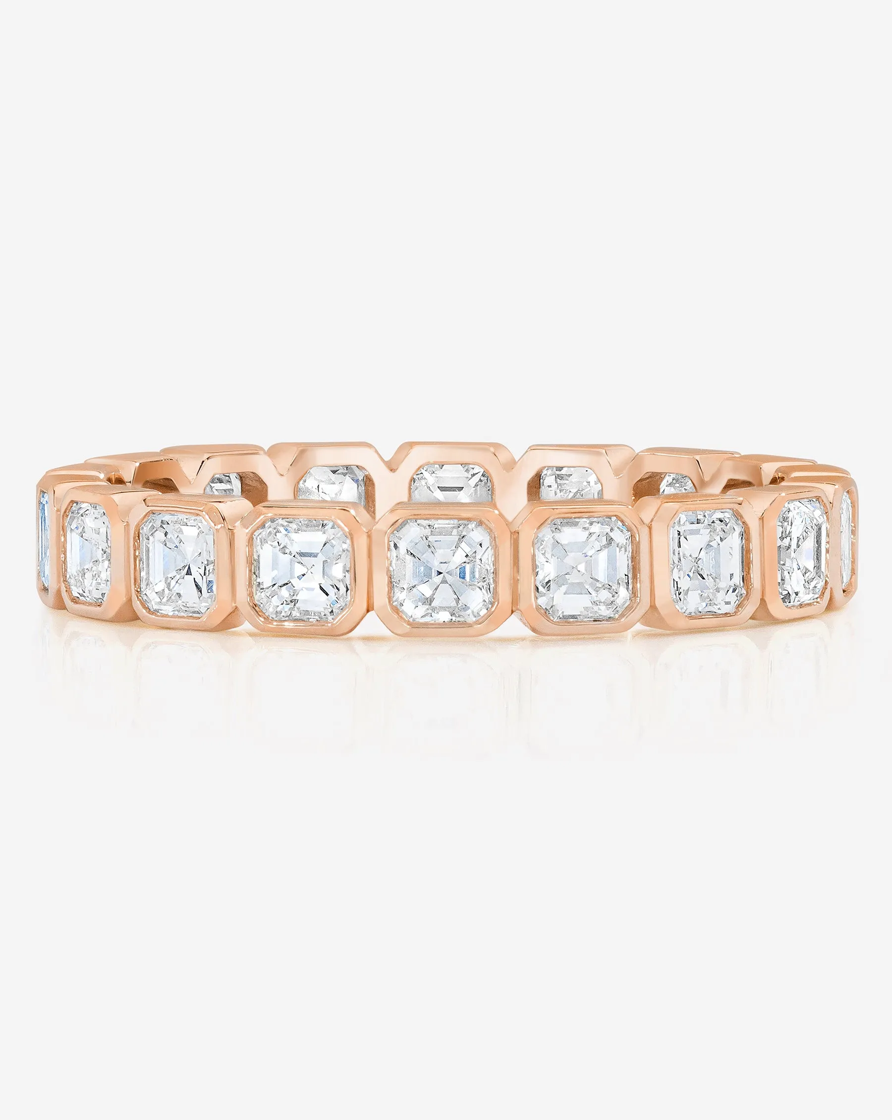 Lab Diamond Asscher Bezel Eternity Band