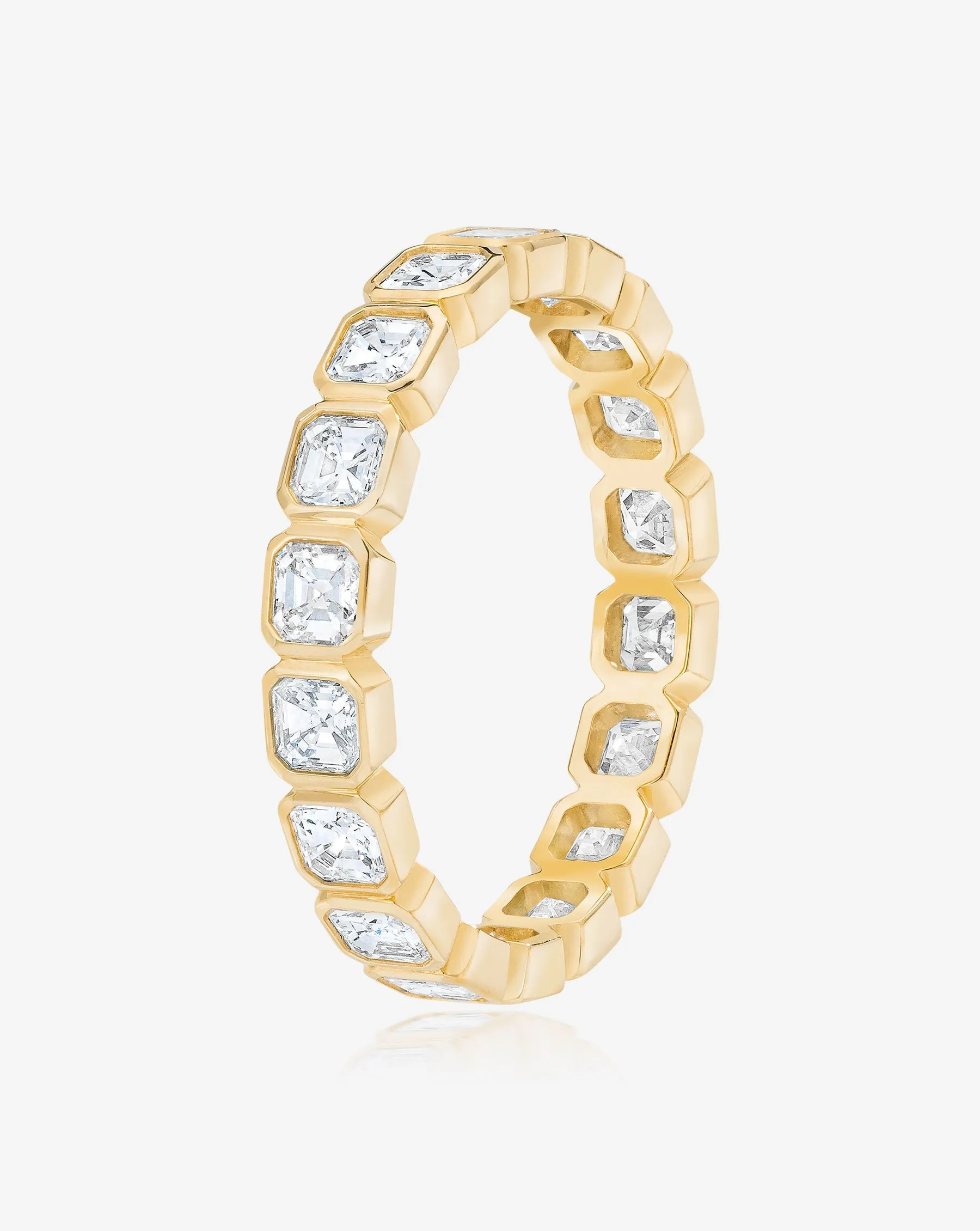 Lab Diamond Asscher Bezel Eternity Band