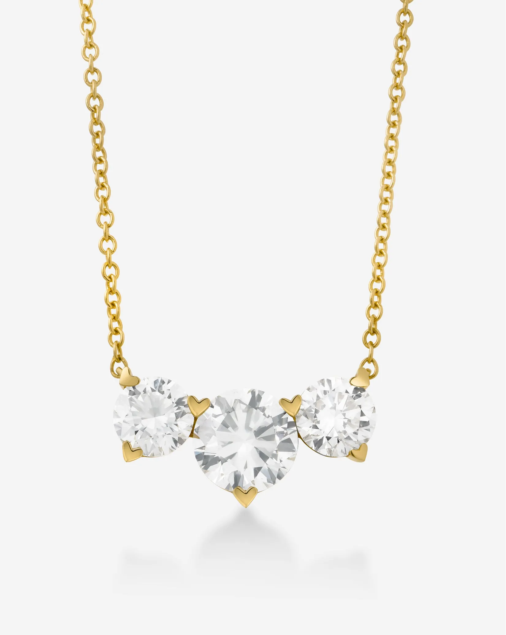 Lab Diamond Cluster Pendant Necklace