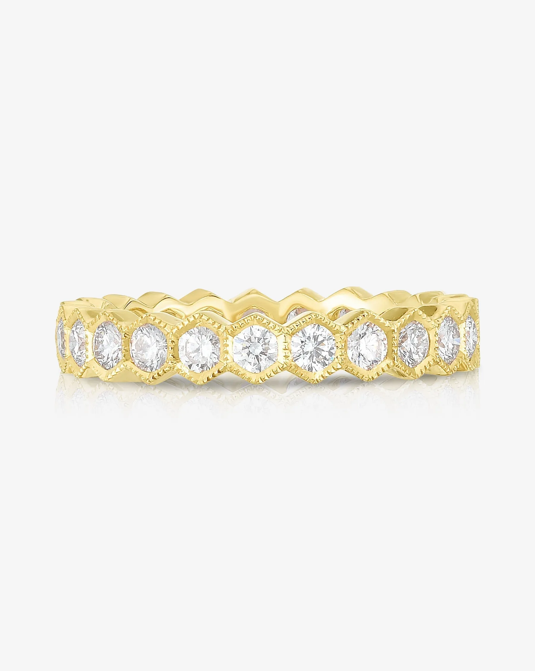 Lab Diamond Hexagon Eternity Band