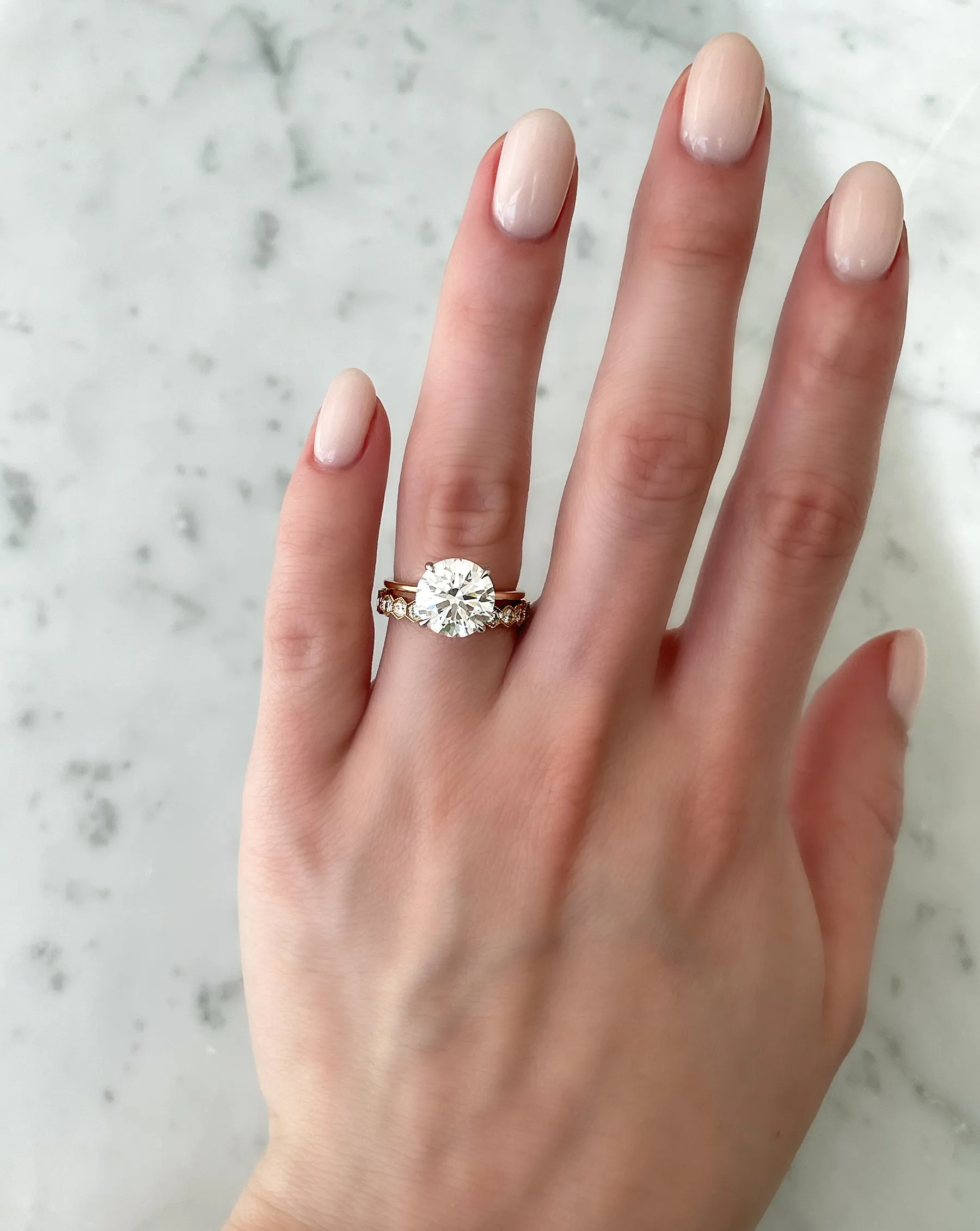 Lab Diamond Hexagon Eternity Band