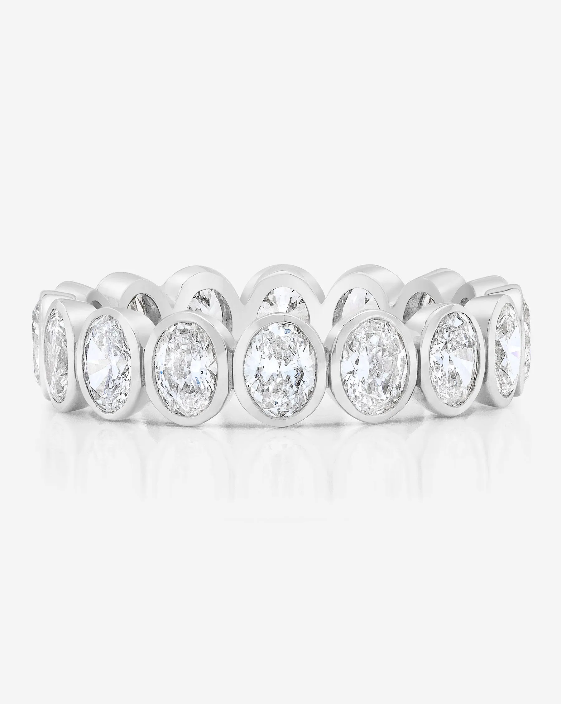 Lab Diamond Oval Bezel Eternity Band