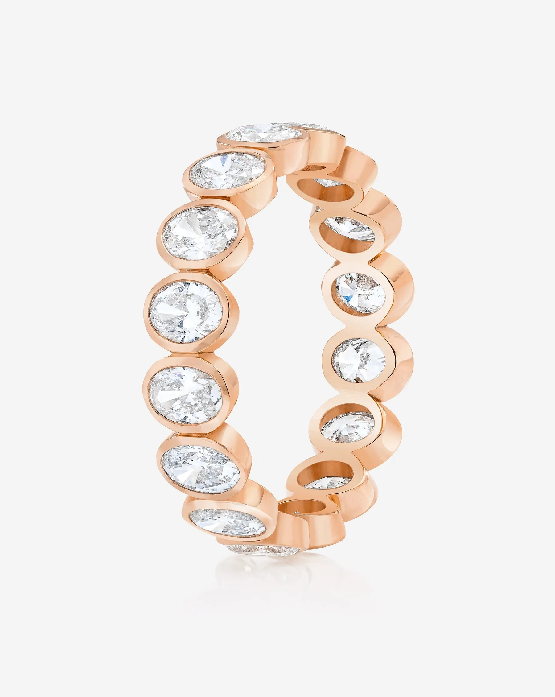 Lab Diamond Oval Bezel Eternity Band