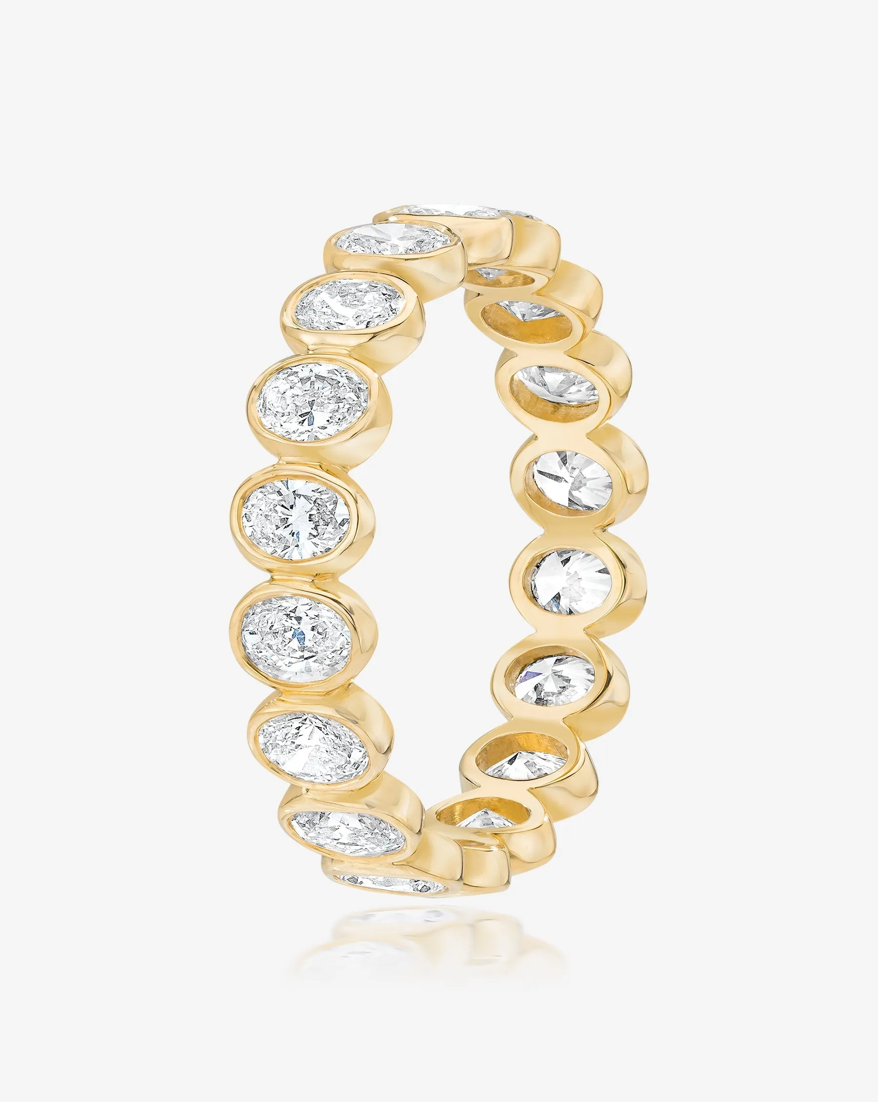 Lab Diamond Oval Bezel Eternity Band