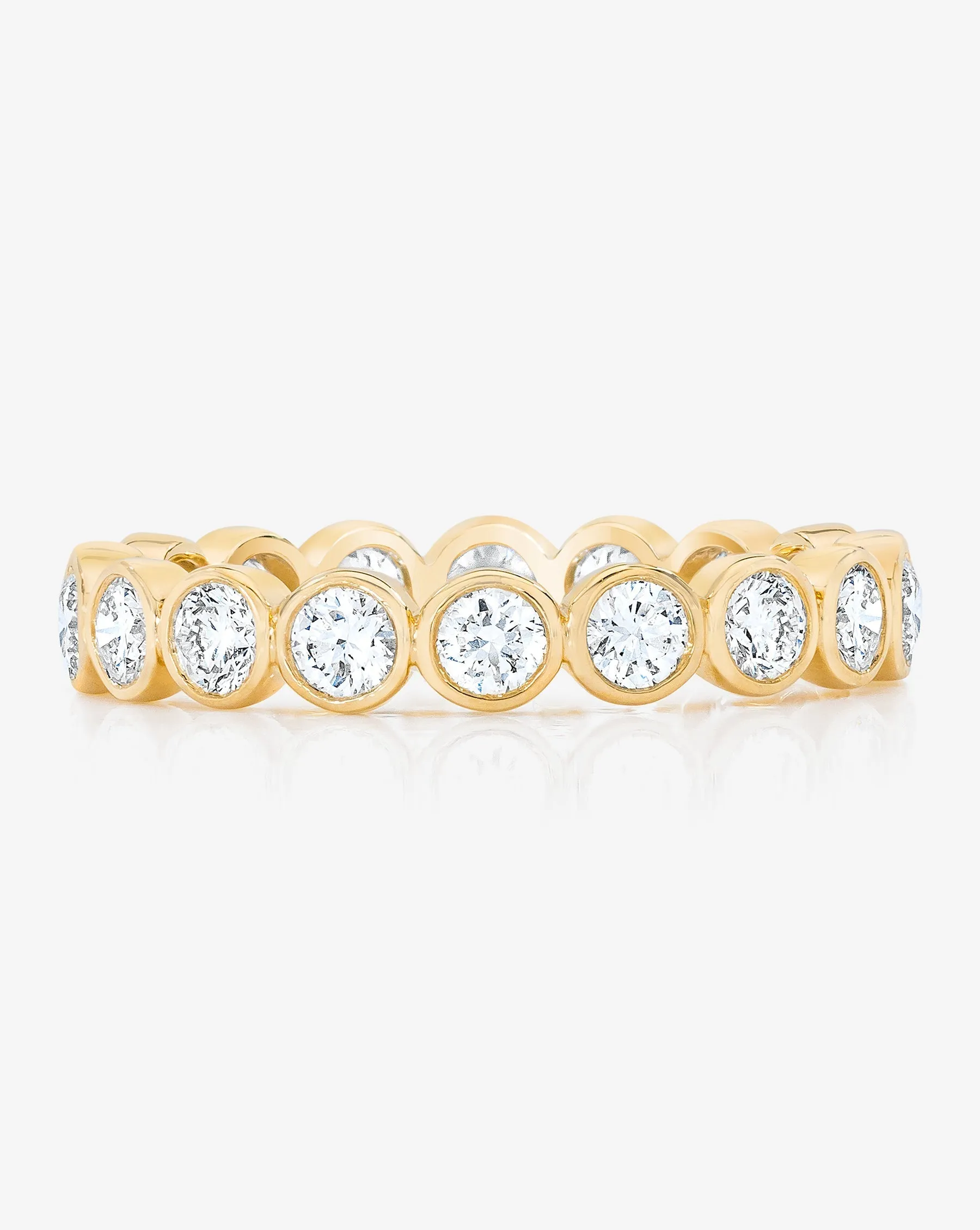 Lab Diamond Round Bezel Eternity Band