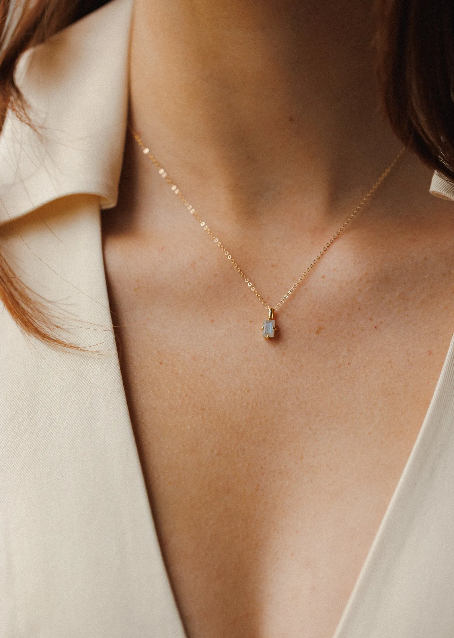 Labradorite Grand Baguette Necklace