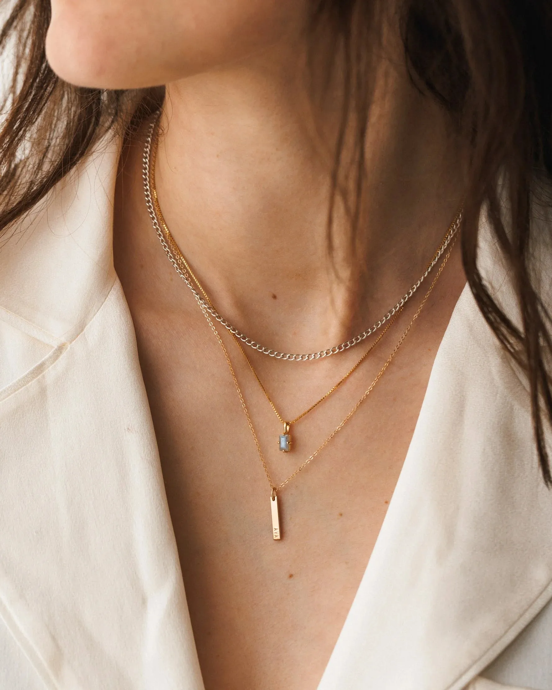Labradorite Grand Baguette Necklace