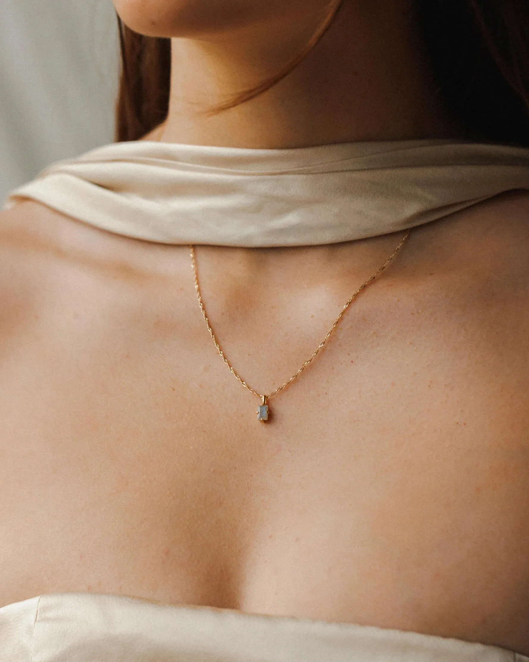 Labradorite Grand Baguette Necklace