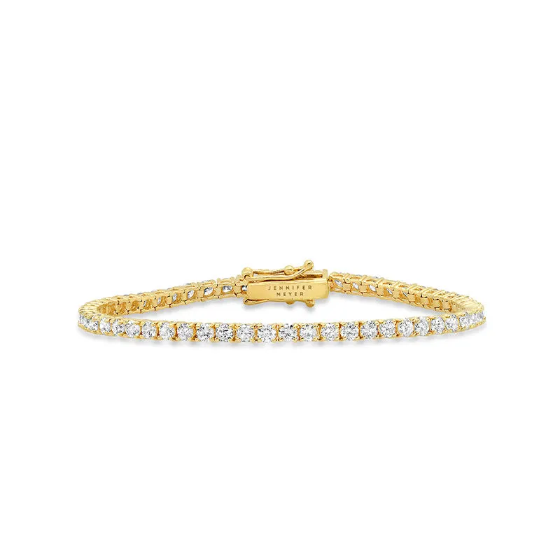 Large 4-Prong Diamond Tennis Bracelet